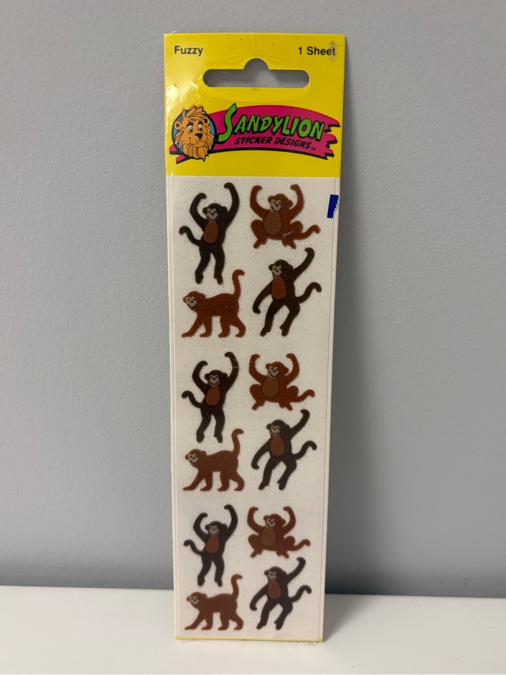 Sandylion Vintage Fuzzy Monkey Stickers